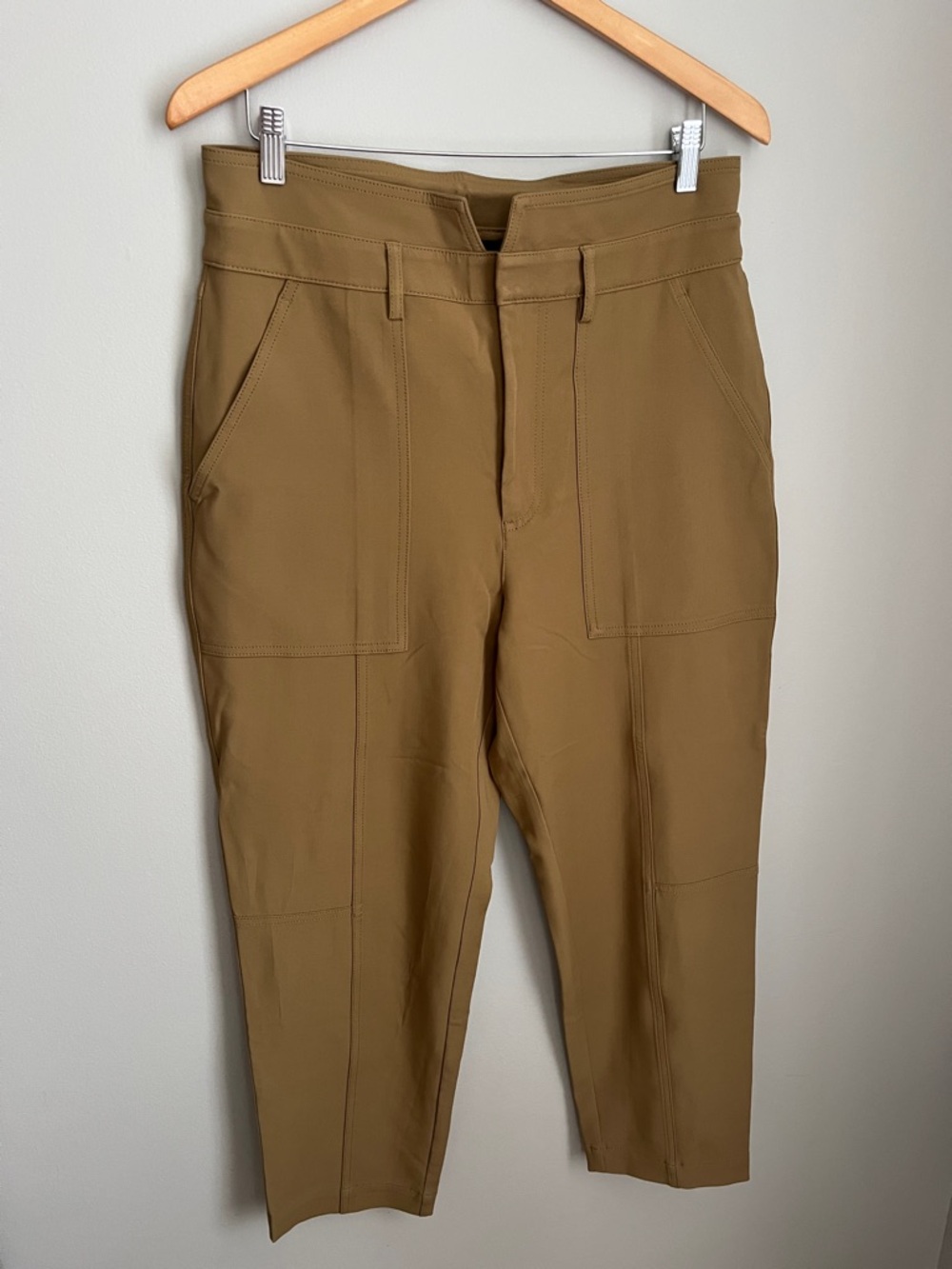 Banana Republic Olive Straight-Leg Utility Pants with Belt - Picture 4 of 9